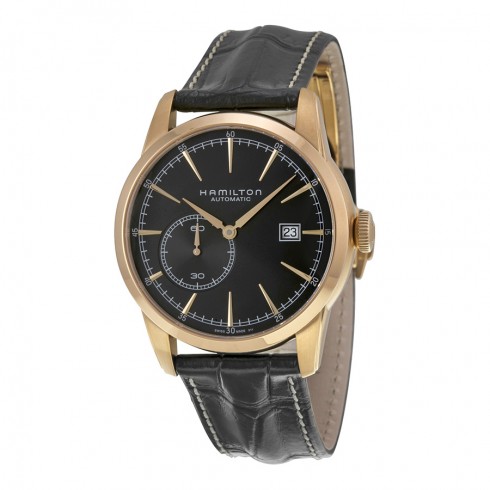 Hamilton Railroad Small Seconds Black Dial Black Leather Men's Watch H40545731 watches