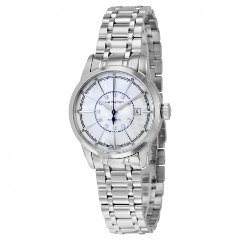 Hamilton Railroad White Mother of Pearl Dial Stainless Steel Ladies Watch H40405191 watches