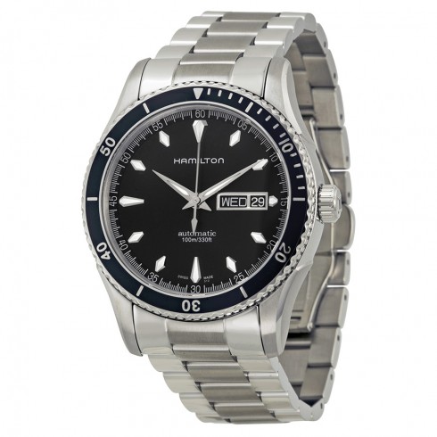 Hamilton Seaview Black Dial Stainless Steel Men's Watch H37565131 watches