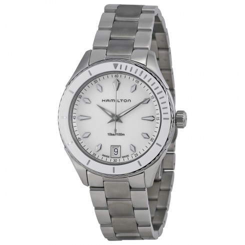 Hamilton Seaview White Dial Stainless Steel Ladies Watch H37411111 watches