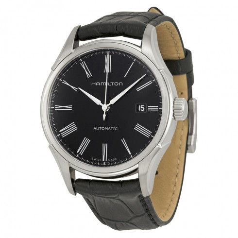Hamilton Valiant Automatic Black Dial Leather Men's Watch H39515734 watches