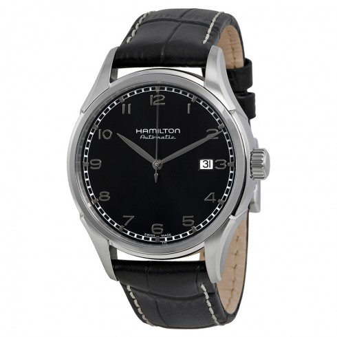 Hamilton Valiant Automatic Black Dial Black Leather Men's Watch H39515733 watches