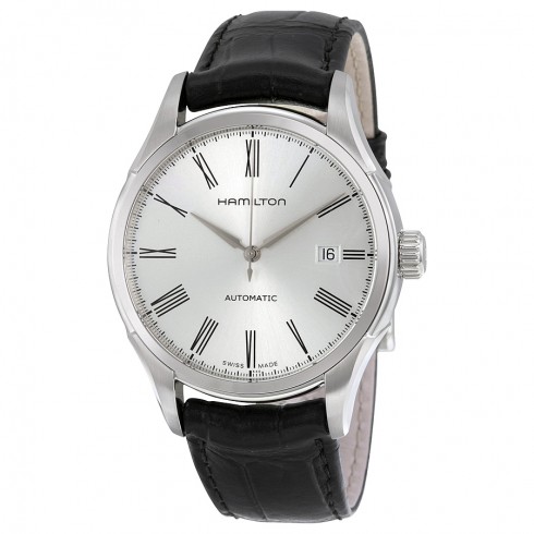 Hamilton Valiant Silver Dial Leather Strap Men's Watch H39515754 watches