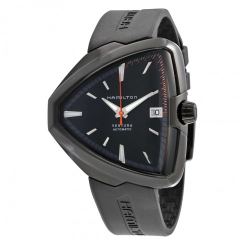 Hamilton Ventura Elvis80 Automatic Black Dial Black PVD Men's Watch H24585331 watches