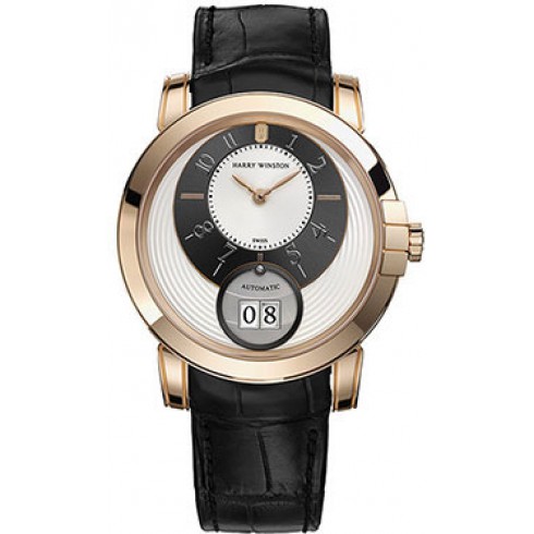 Harry Winston Midnight Silver Dial 18kt Rose Gold Automatic Men's Watch MIDABD42RR001 watches