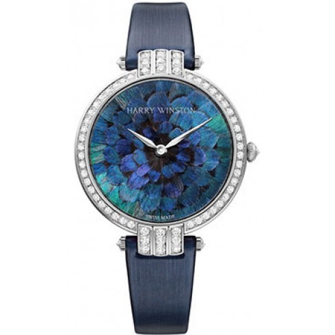 Harry Winston Pheasant Feathers 18k Gold Diamond Ladies Watch PRNQHM36WW005 watches