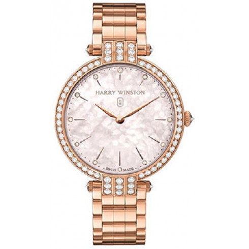 Harry Winston Premier Diamond Mother of Pearl Dial Rose Gold Ladies Watch PRNQHM36RR002 watches