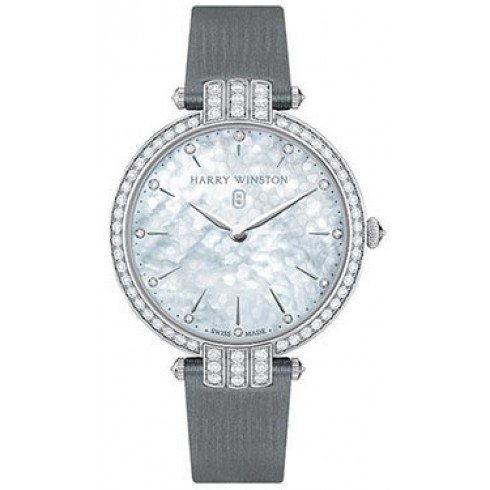 Harry Winston Premier Diamond Mother of Pearl Dial White Gold Ladies Watch PRNQHM36WW001 watches
