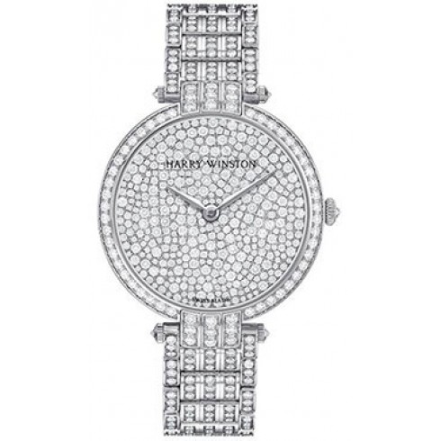 Harry Winston Premiere Diamond Pave Dial 18kt White Gold Diamond Ladies Watch PRNQHM36WW004 watches