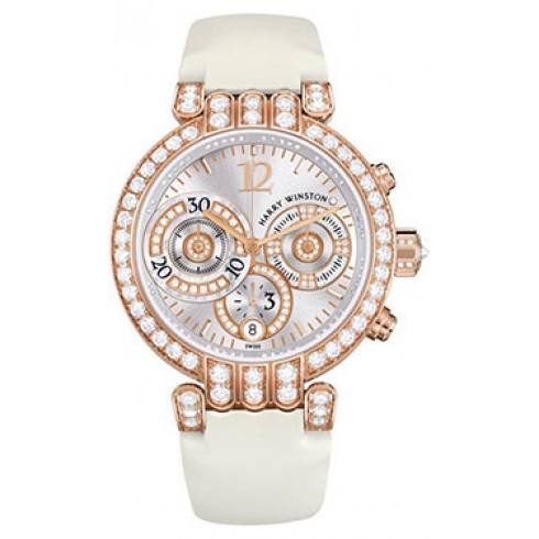 Harry Winston Premiere Silver Dial Chronograph Men's Watch PREACH39RR002 watches