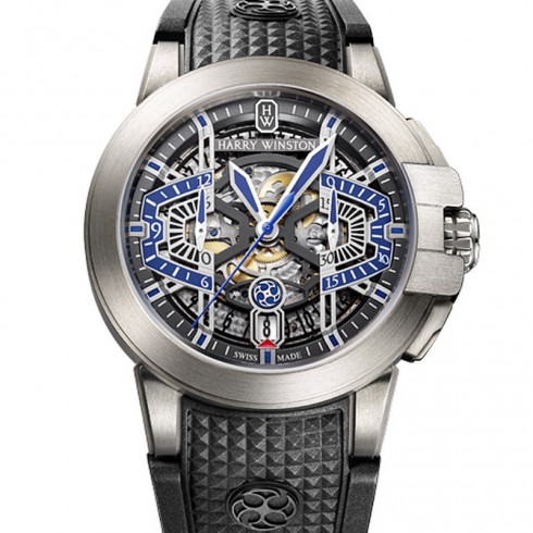 Harry Winston Project Z Skeleton Dial Zalium Automatic Limited Edition Men's Watch OCEACH44ZZ004 watches