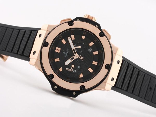 Hublot 2009 Novelties King Power 315.CI.1129.RX.AES09 Black Rubber Strap Midsize 44.5mm Watch watches