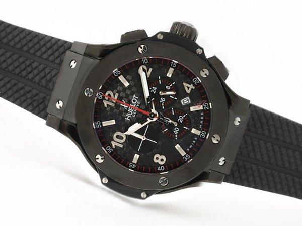 Hublot Big Bang 44mm 301.CX.130.RX Black Rubber Strap Black Dial Watch watches