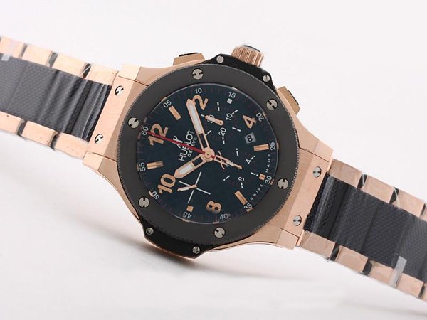 Hublot Big Bang 44mm 301.PL.500.RX 18K Gold Case Stainless Steel with 18k Gold Bezel Mens Watch watches
