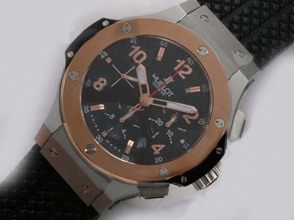 Hublot Big Bang 44mm 301.PX.130.RX Round Black Dial Black Rubber Strap Watch watches