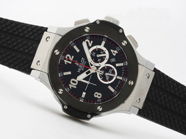 Hublot Big Bang 44mm 301.SX.130.RX Black Rubber Strap Round Black Dial Watch watches