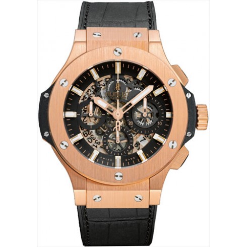 Hublot Big Bang Aero Bang Gold 44mm Black Rubber Men's Watch 311.PX.1180.GR watches