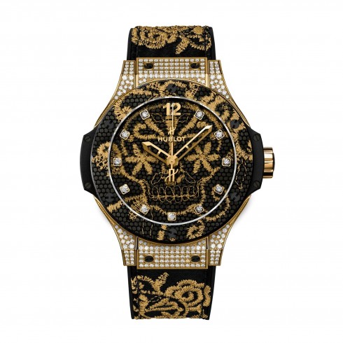 Hublot Big Bang Broderie 18k Yellow Gold Diamond Set Limited Edition Ladies Watch 343.VX.6580.NR.0804 watches