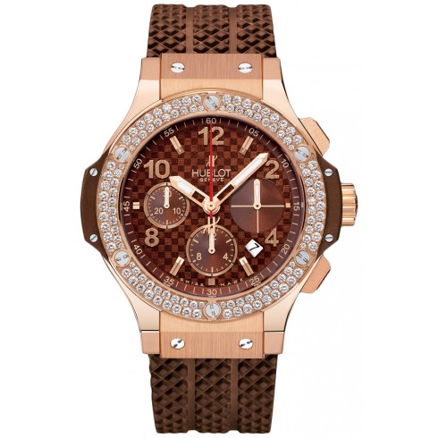 Hublot Big Bang Cappuccino Brown Dial 18kt Rose Gold Brown Rubber Men's Watch 341PC3380RC watches
