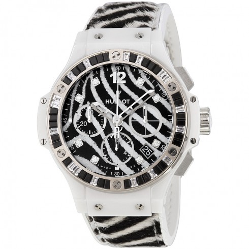 Hublot Big Bang Zebra Diamond Dial 18kt White Gold Chronograph Ladies Watch 341HW7517VR1975 watches