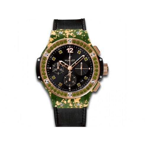 Hublot Big Bang Gold Linen Black Tourmaline Set Dial Limited Edition Ladies Watch 341.XG.1280.NR.1229 watches