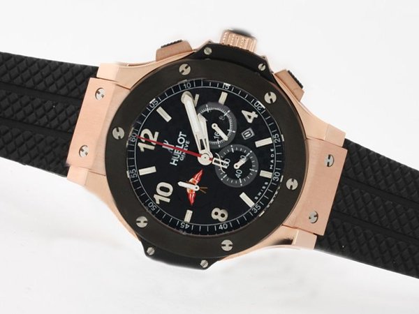 Hublot Big Bang Gold Mat 301.PL.500.RX 44.5mm Black Dial Rose Gold Case Watch watches