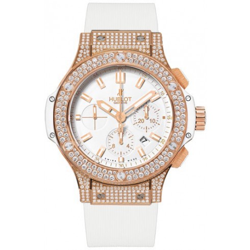 Hublot Big Bang Gold White Dial Chronograph Diamond Men's Watch 301PE2180RW1704 watches