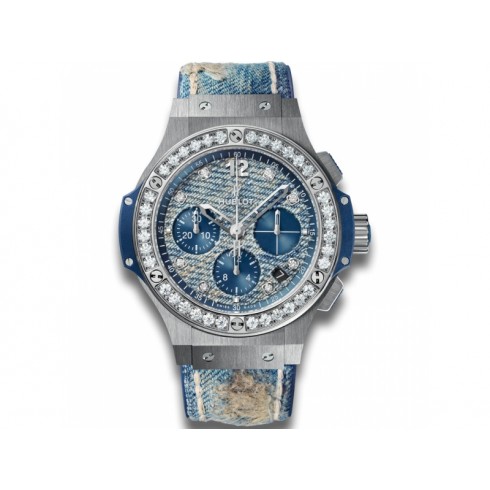 Hublot Big Bang Jeans Blue Diamond Dial Chronograph Limited Edition Men's Watch 341.SL.2770.NR.1204.JEANS watches