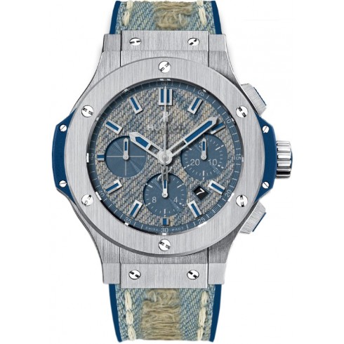 Hublot Big Bang Jeans Steel Blue Dial Chronograph Limited Edition Men's Watch 301.SL.2770.NR.JEANS watches