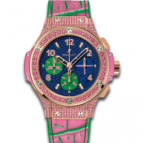 Hublot Big Bang Pop Art Anodized Blue Dial Set with Sapphires 18k Red Gold Limited Edition Ladies Watch 341.PP.9089.LR.1633.POP15 watches