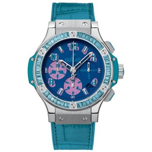 Hublot Big Bang Pop Art Jeweled Dial Blue Automatic Unisex Watch 341.SL.5199.LR.1907POP14 watches
