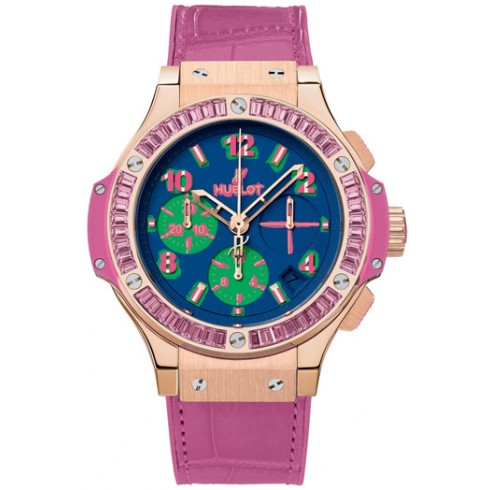 Hublot Big Bang Pop Art Yellow Gold Rose Pink Leather Men's Watch 341.VP.5199.LR.1933.POP14 watches