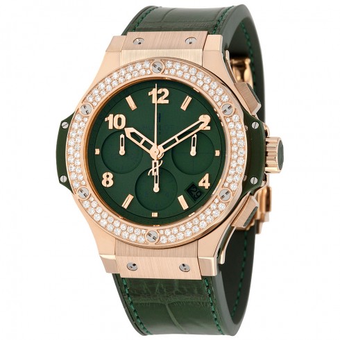 Hublot Big Bang Tutti Frutti Mat Green Dial Automatic Ladies Chronograph Watch 341.PV.5290.LR.1104 watches