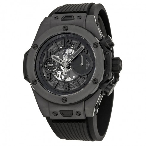 Hublot Big Bang Unico Automatic Chronograph Black Ceramic Black Rubber Men's Watch 411CI1110RX watches