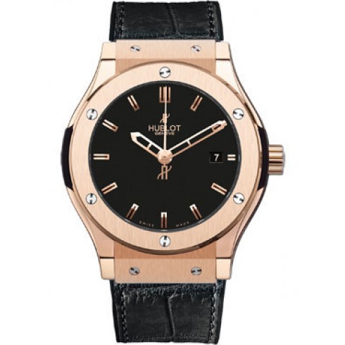 Hublot Classic Fusion 18k Gold Black Dial Men's Watch 511.OX.1180.LR watches