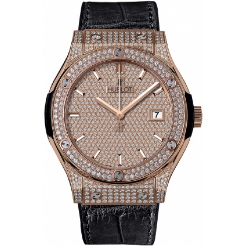 Hublot Classic Fusion 18K King Gold Diamond Automatic Men's Watch 542.OX.9010.LR.1704 watches