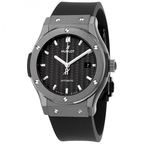 Hublot Classic Fusion Automatic Black Carbon Fiber Dial Black Rubber Men's Watch 542.CM.1771.RX watches