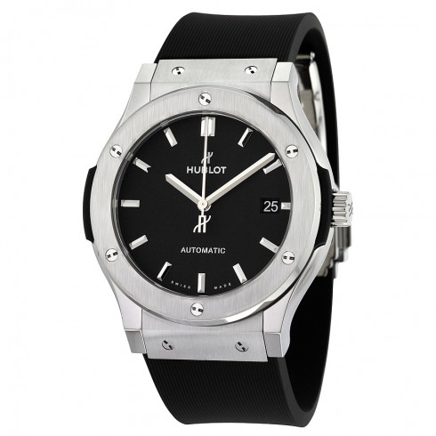 Hublot Classic Fusion Black Dial Black Rubber Men's 45mm Watch 511.NX.1171.RX watches