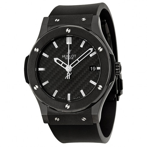 Hublot Classic Fusion Black Dial Ceramic Rubber Automatic Men's Watch 511CM1670RX watches