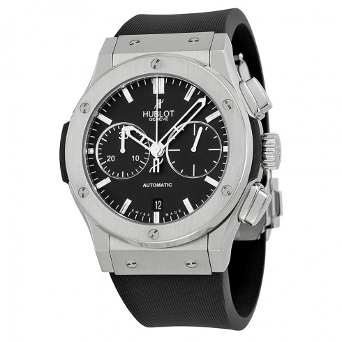 Hublot Classic Fusion Black Dial Titanium BLack Rubber Men's Watch 521NX1170RX watches