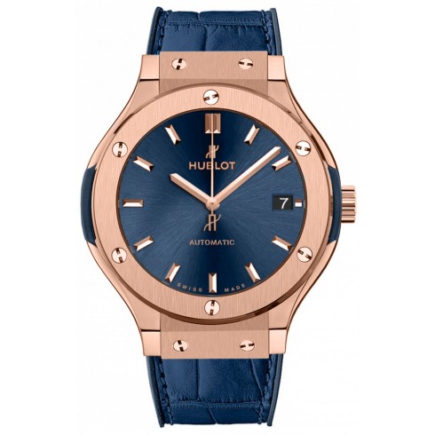 Hublot Classic Fusion Blue Sunray Dial 18k Rose Gold Automatic Men's Watch 565.OX.7180.LR watches