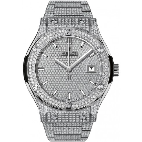 Hublot Classic Fusion Diamond Pave Dial Men's Watch 542.NX.9010.NX.3704 watches