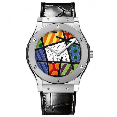 Hublot Classic Fusion Enamel Britto Multi Color Dial Platinum Limited Edition Men's Watch 515.TS.0910.LR watches