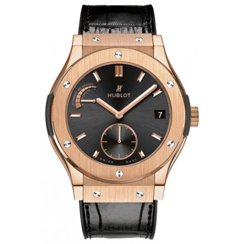 Hublot Classic Fusion King Gold Black Dial Black Leather Band 18 Carat Rose Gold Case Men's Automatic Watch 516.OX.1480.LR watches