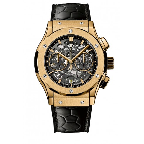 Hublot Classic Fusion Pele Skeleton Dial Black Leather Band Automatic Men's Watch 525.VX.0179.VR.PEL14 watches