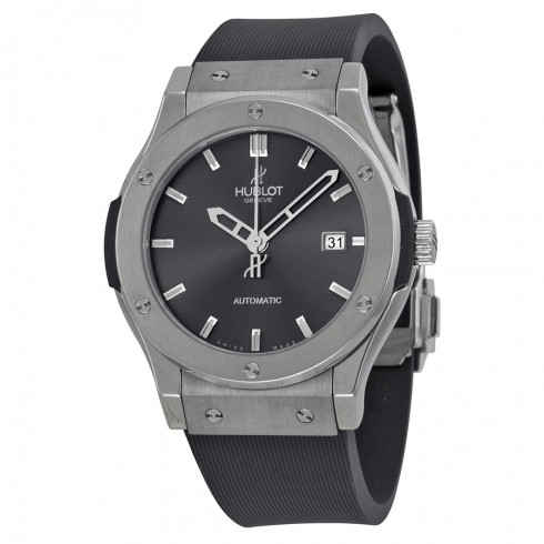 Hublot Classic Fusion Silverstone Dial Zicronium Black Rubber Men's Watch 542.ZX.7070.LR watches