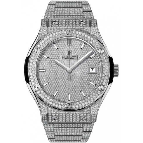 Hublot Classic Fusion Titanium Diamond Pave Automatic Men's Watch 511.NX.9010.NX.3704 watches