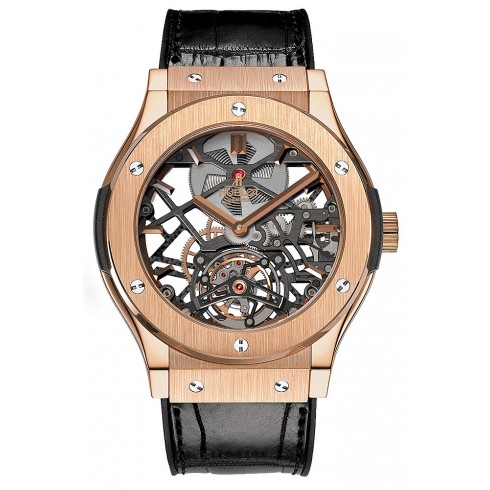 Hublot Classic Fusion Tourbillon Dial Transparent Automatic Men's Watch 505.OX.0180.LR watches