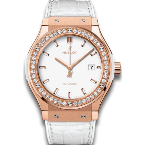 Hublot Classic Fusion White Dial 18 Carat Rose Gold Case Automatic Ladies Watch 542.OE.2080.LR.1204 watches