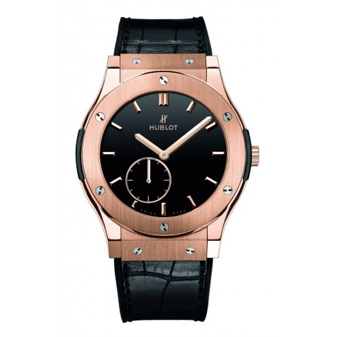 Hublot King Gold Black Dial Black Leather Band 18k Rose Gold Automatic Men's Watch 545.OX.1280.LR watches